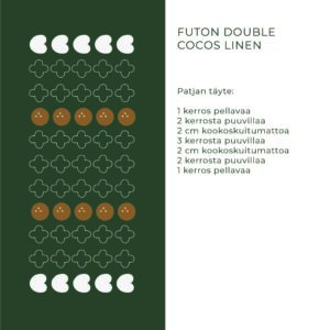 Futon double cocos linen